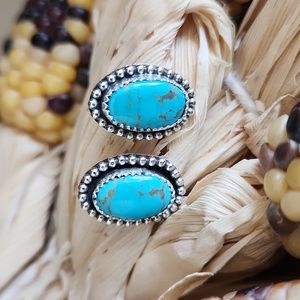 Stunning Native American NWOT Turquoise & Sterling Earrings 💙🎁